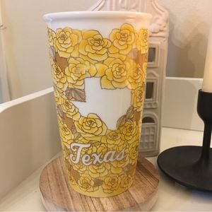Starbucks Yellow Roses Texas Ceramic Tumbler